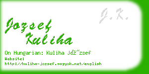 jozsef kuliha business card